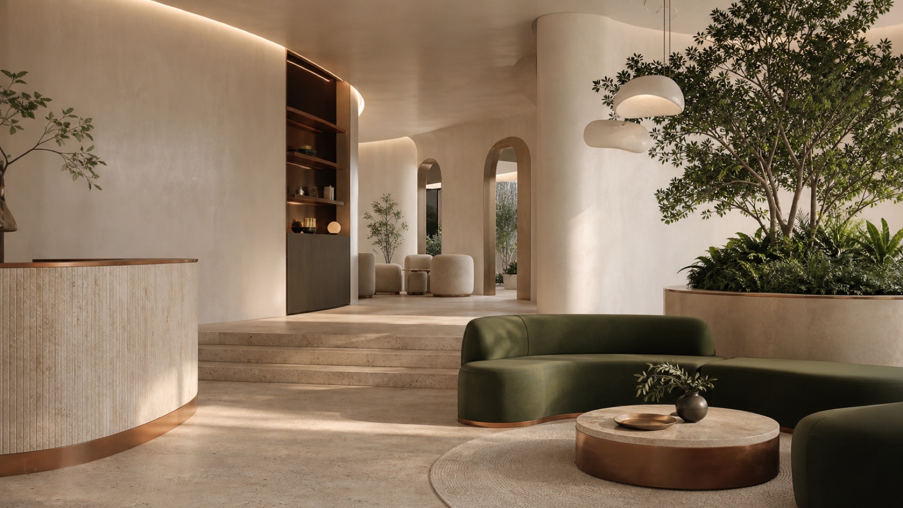 A fictional Morrow concept reception interior